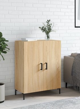 VidaXL Dressoir 69,5x34x90 cm bewerkt hout sonoma eikenkleurig