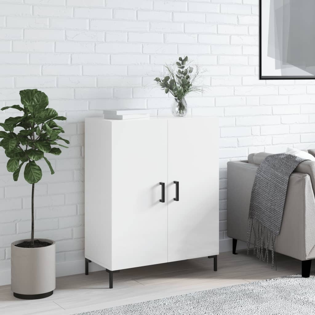 VidaXL Dressoir 69,5x34x90 cm bewerkt hout hoogglans wit