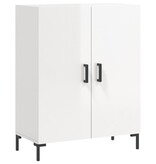 VidaXL Dressoir 69,5x34x90 cm bewerkt hout hoogglans wit
