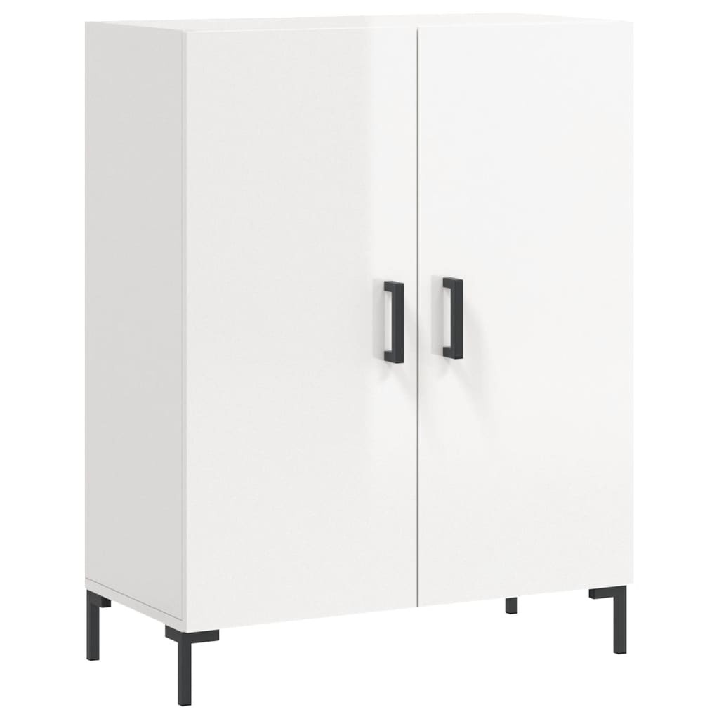 VidaXL Dressoir 69,5x34x90 cm bewerkt hout hoogglans wit
