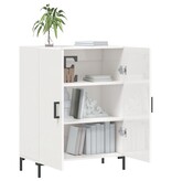 VidaXL Dressoir 69,5x34x90 cm bewerkt hout hoogglans wit
