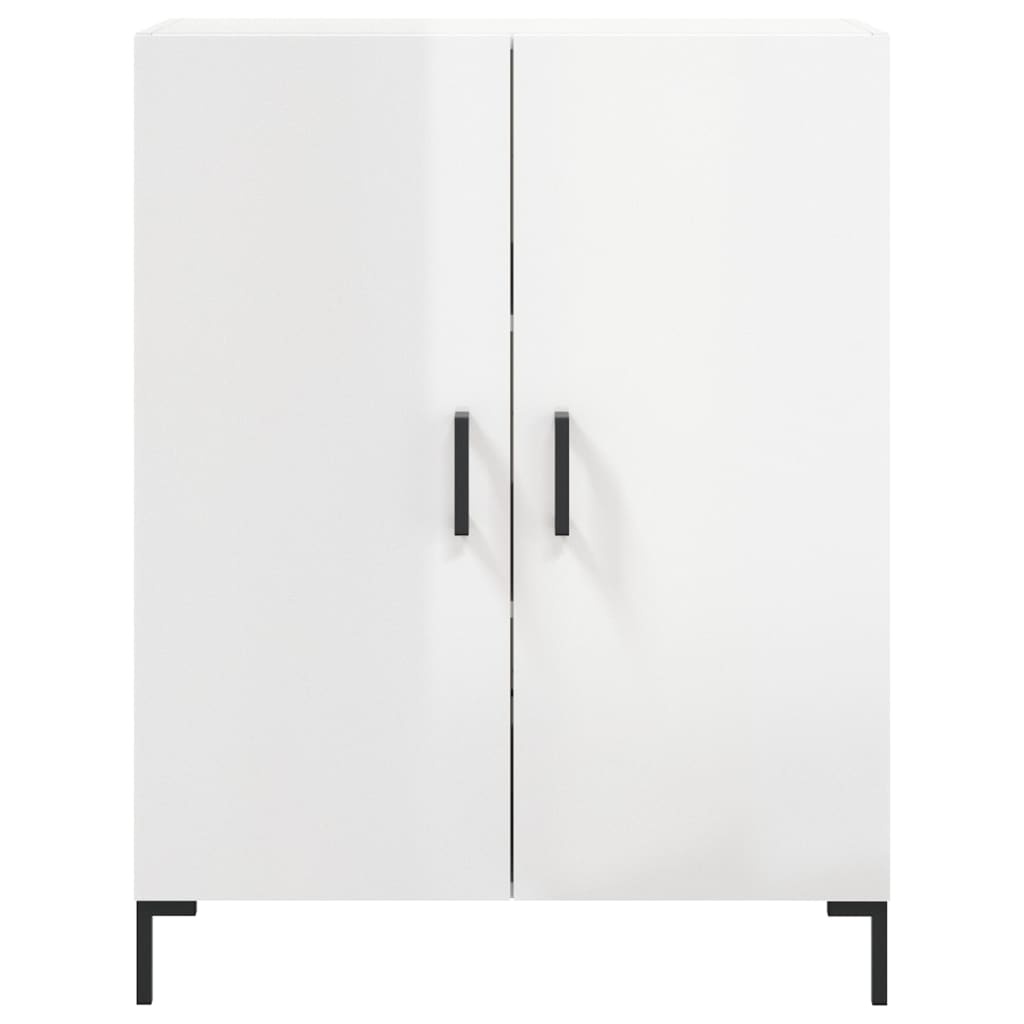VidaXL Dressoir 69,5x34x90 cm bewerkt hout hoogglans wit