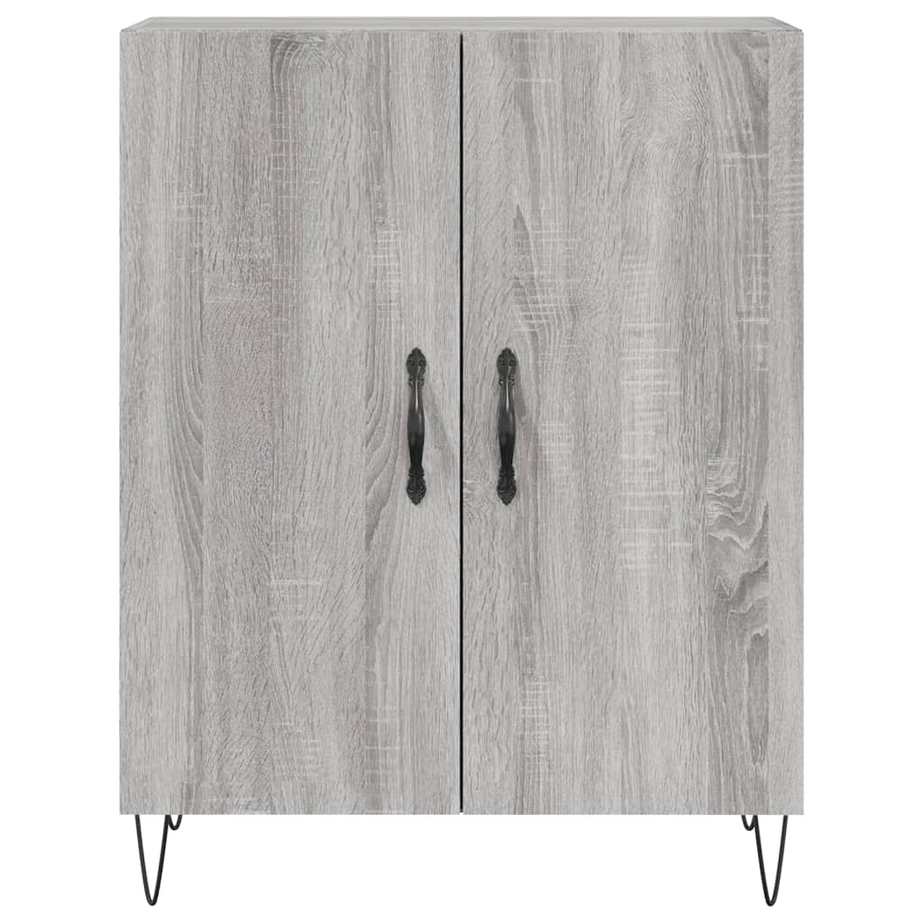 VidaXL Dressoir 69,5x34x90 cm bewerkt hout grijs sonoma eikenkleurig