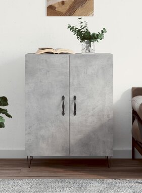 VidaXL Dressoir 69,5x34x90 cm bewerkt hout betongrijs