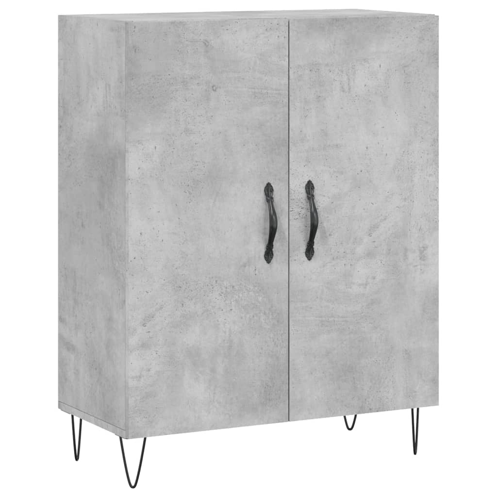 VidaXL Dressoir 69,5x34x90 cm bewerkt hout betongrijs