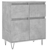 Dressoir 60x35x70 cm bewerkt hout betongrijs