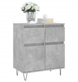 Dressoir 60x35x70 cm bewerkt hout betongrijs
