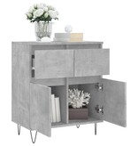 Dressoir 60x35x70 cm bewerkt hout betongrijs