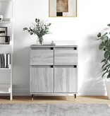 VidaXL Dressoir 60x30x75 cm bewerkt hout grijs sonoma eikenkleurig