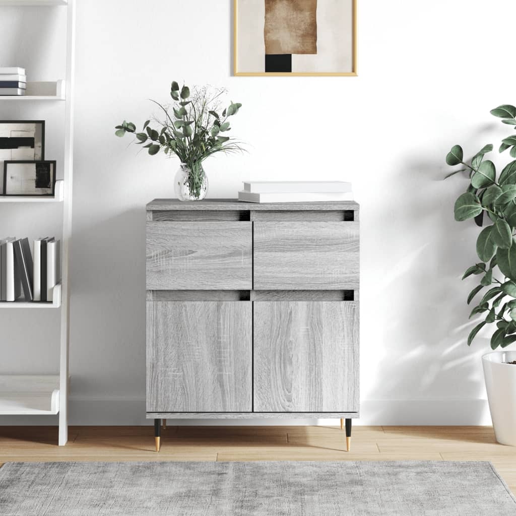 VidaXL Dressoir 60x30x75 cm bewerkt hout grijs sonoma eikenkleurig