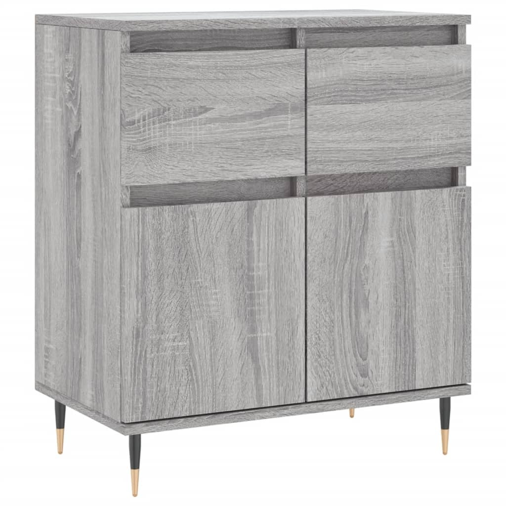 VidaXL Dressoir 60x30x75 cm bewerkt hout grijs sonoma eikenkleurig