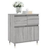 VidaXL Dressoir 60x30x75 cm bewerkt hout grijs sonoma eikenkleurig
