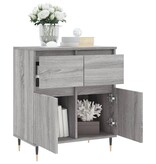 VidaXL Dressoir 60x30x75 cm bewerkt hout grijs sonoma eikenkleurig