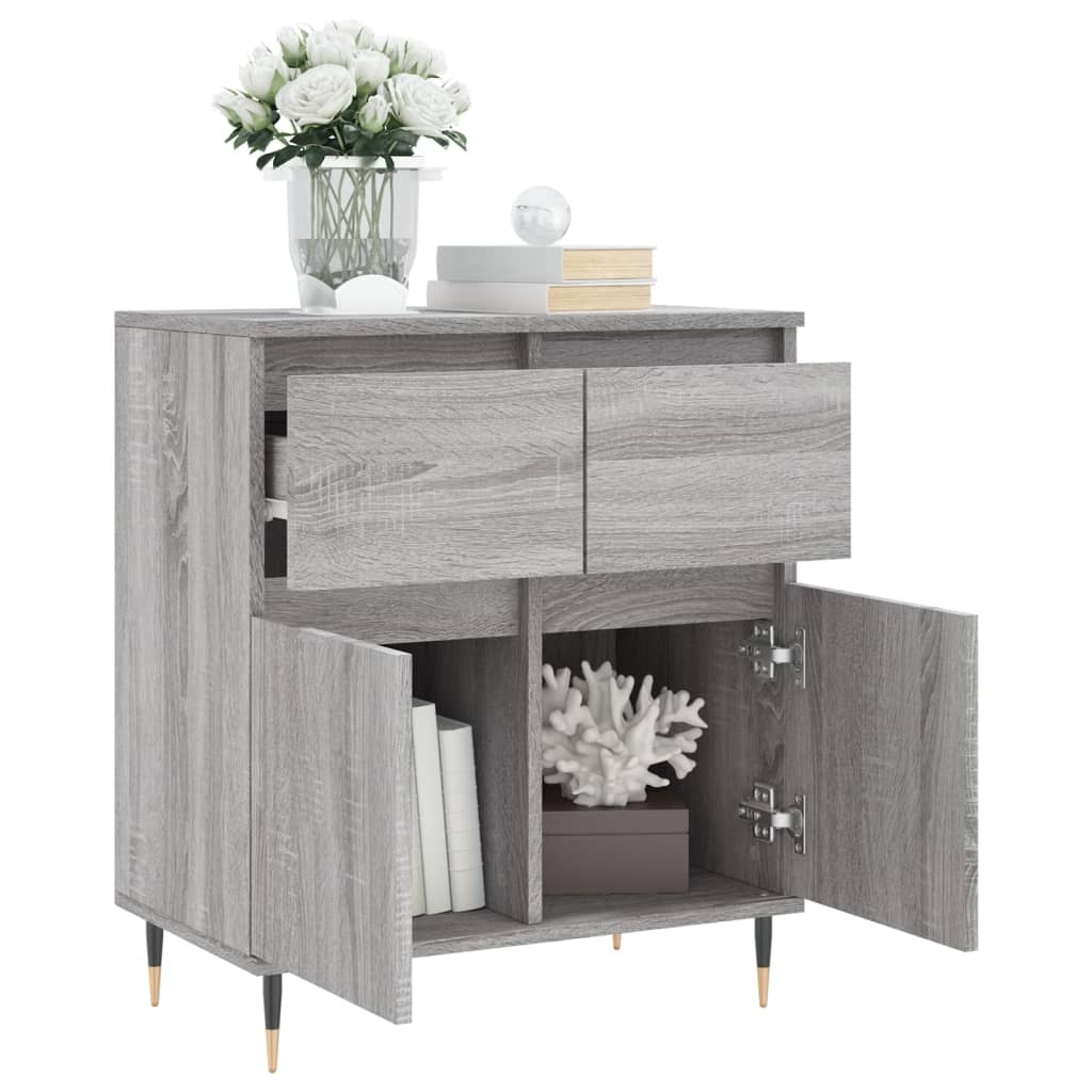 VidaXL Dressoir 60x30x75 cm bewerkt hout grijs sonoma eikenkleurig