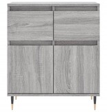 VidaXL Dressoir 60x30x75 cm bewerkt hout grijs sonoma eikenkleurig