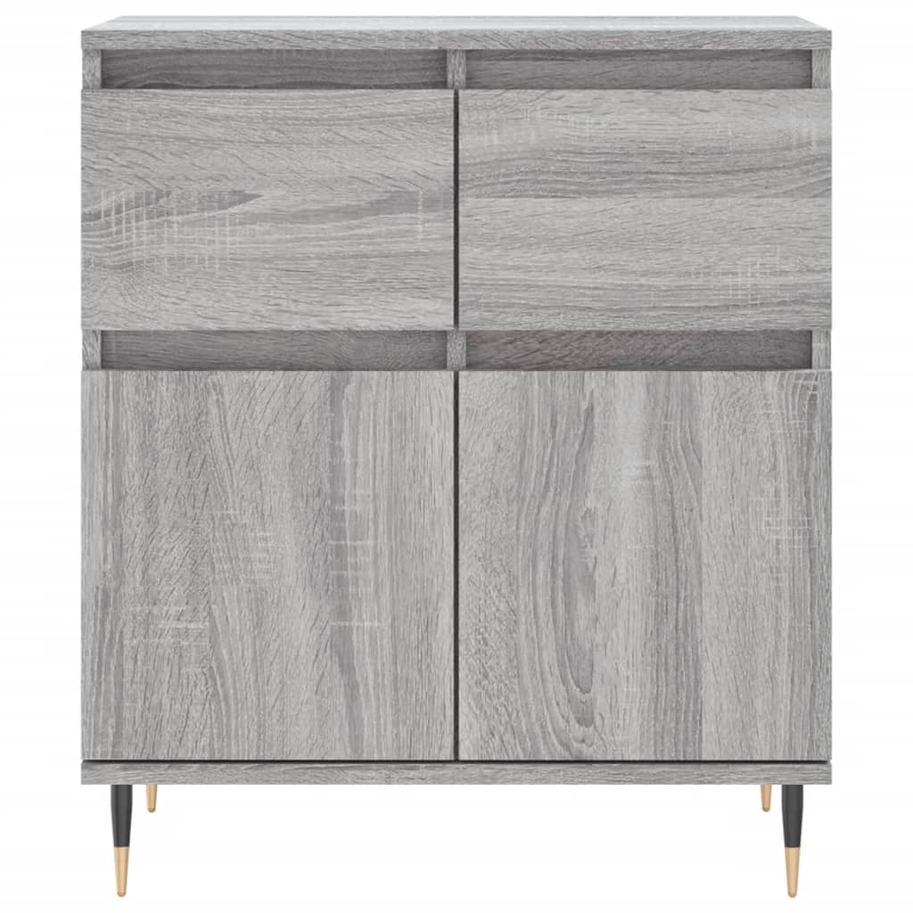 VidaXL Dressoir 60x30x75 cm bewerkt hout grijs sonoma eikenkleurig