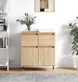 VidaXL Dressoir 60x35x70 cm bewerkt hout sonoma eikenkleurig