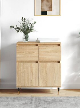 VidaXL Dressoir 60x35x70 cm bewerkt hout sonoma eikenkleurig