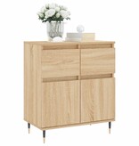 VidaXL Dressoir 60x35x70 cm bewerkt hout sonoma eikenkleurig