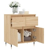 VidaXL Dressoir 60x35x70 cm bewerkt hout sonoma eikenkleurig
