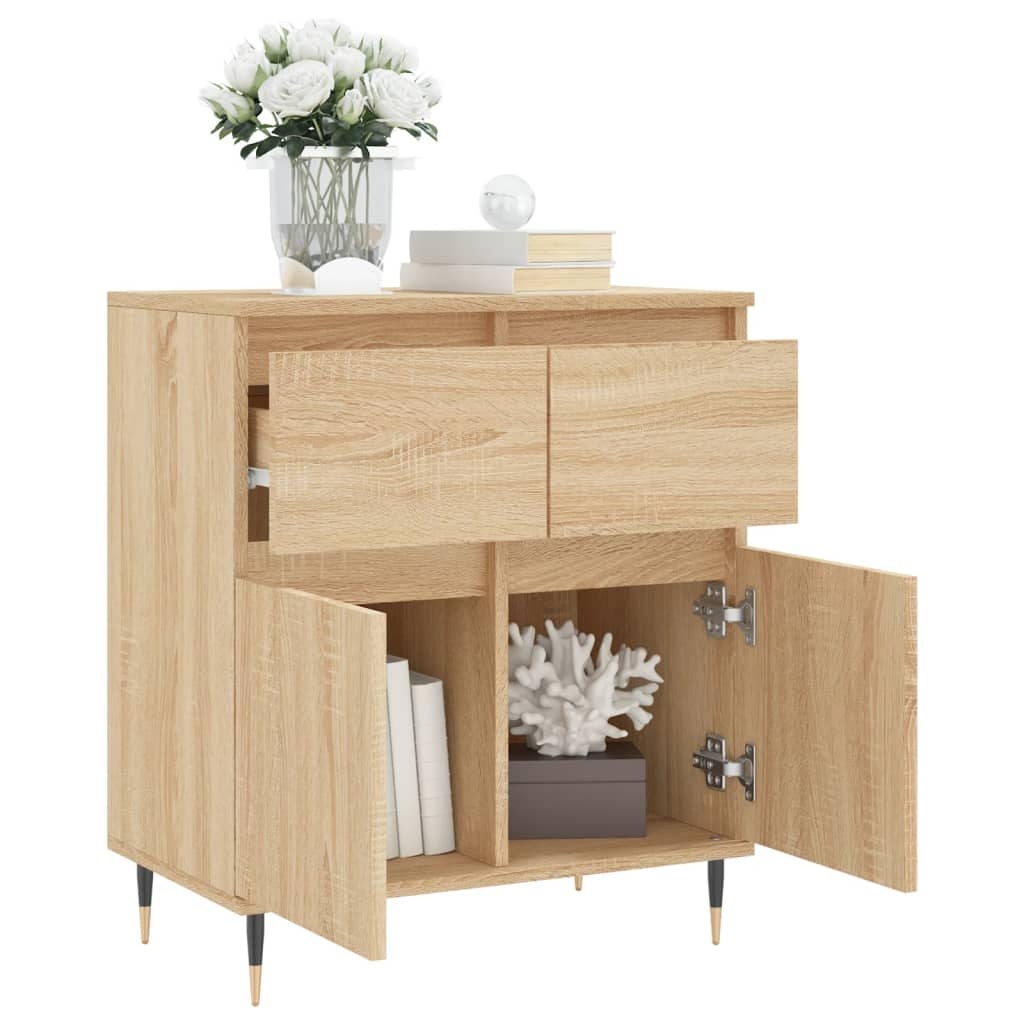 VidaXL Dressoir 60x35x70 cm bewerkt hout sonoma eikenkleurig
