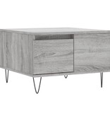 VidaXL Salontafel 55x55x36,5 cm bewerkt hout grijs sonoma eikenkleurig