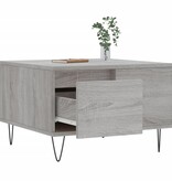 VidaXL Salontafel 55x55x36,5 cm bewerkt hout grijs sonoma eikenkleurig