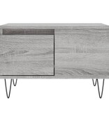 VidaXL Salontafel 55x55x36,5 cm bewerkt hout grijs sonoma eikenkleurig