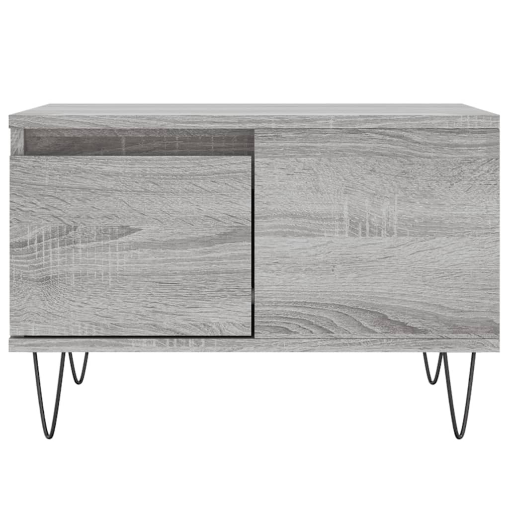 VidaXL Salontafel 55x55x36,5 cm bewerkt hout grijs sonoma eikenkleurig