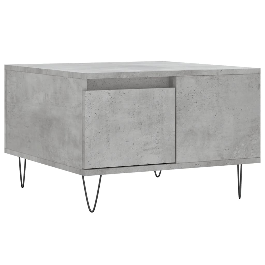 VidaXL Salontafel 55x55x36,5 cm bewerkt hout betongrijs