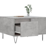 VidaXL Salontafel 55x55x36,5 cm bewerkt hout betongrijs