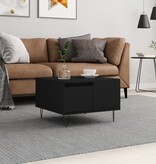 VidaXL Salontafel 55x55x36,5 cm bewerkt hout zwart