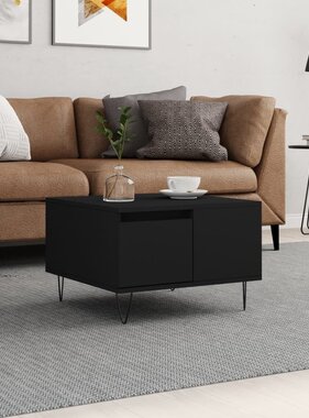 VidaXL Salontafel 55x55x36,5 cm bewerkt hout zwart