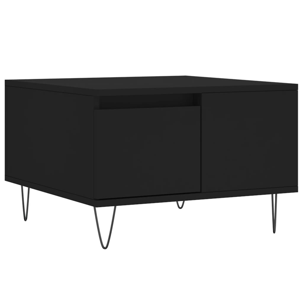 VidaXL Salontafel 55x55x36,5 cm bewerkt hout zwart