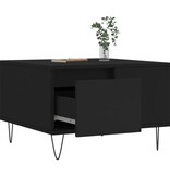 VidaXL Salontafel 55x55x36,5 cm bewerkt hout zwart