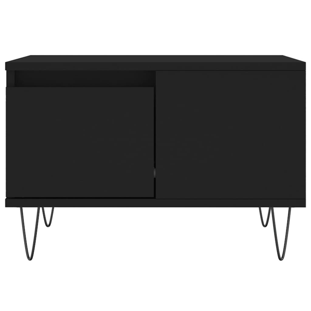 VidaXL Salontafel 55x55x36,5 cm bewerkt hout zwart
