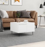 VidaXL Salontafel 55x55x36,5 cm bewerkt hout wit
