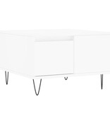 VidaXL Salontafel 55x55x36,5 cm bewerkt hout wit