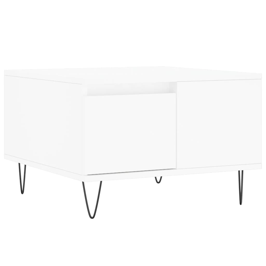 VidaXL Salontafel 55x55x36,5 cm bewerkt hout wit