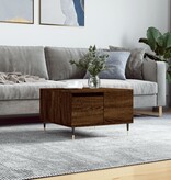 VidaXL Salontafel 55x55x36,5 cm bewerkt hout bruineikenkleurig