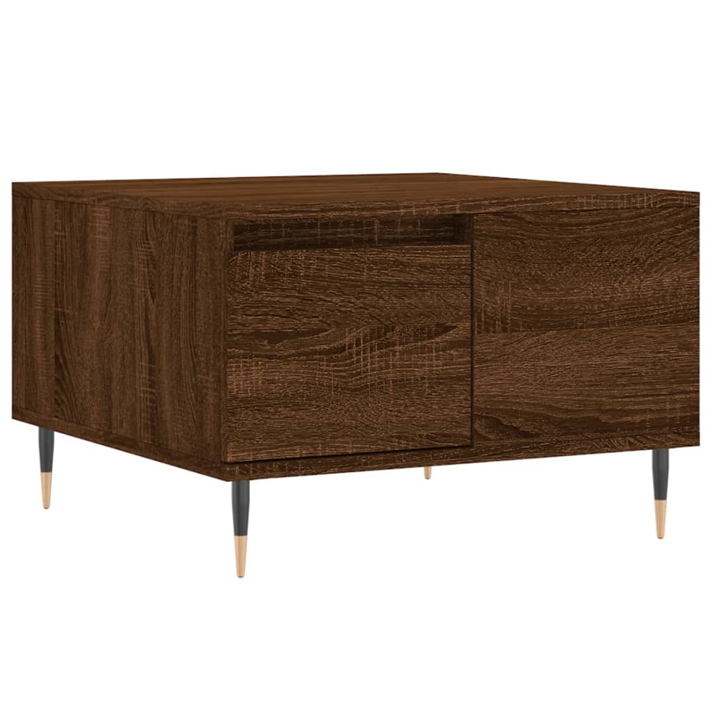 VidaXL Salontafel 55x55x36,5 cm bewerkt hout bruineikenkleurig