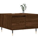VidaXL Salontafel 55x55x36,5 cm bewerkt hout bruineikenkleurig