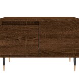 VidaXL Salontafel 55x55x36,5 cm bewerkt hout bruineikenkleurig