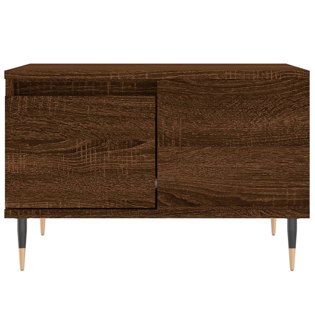VidaXL Salontafel 55x55x36,5 cm bewerkt hout bruineikenkleurig