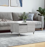 VidaXL Salontafel 55x55x36,5 cm bewerkt hout grijs sonoma eikenkleurig