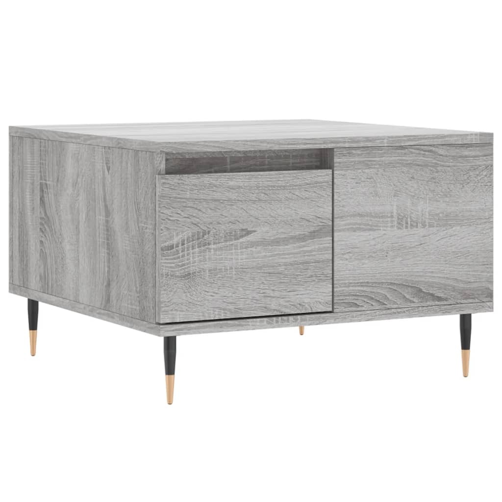 VidaXL Salontafel 55x55x36,5 cm bewerkt hout grijs sonoma eikenkleurig