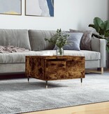 VidaXL Salontafel 55x55x36,5 cm bewerkt hout gerookt eikenkleurig