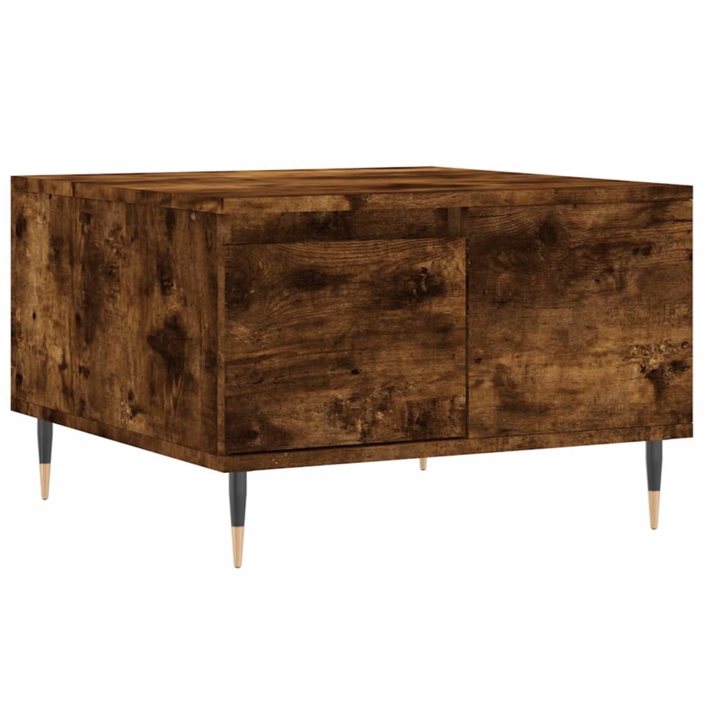 VidaXL Salontafel 55x55x36,5 cm bewerkt hout gerookt eikenkleurig