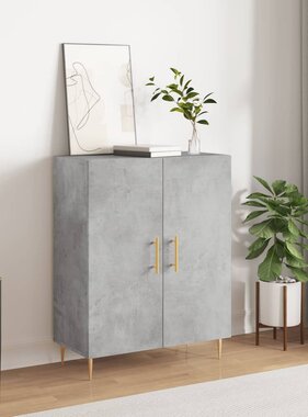 VidaXL Dressoir 69,5x34x90 cm bewerkt hout betongrijs