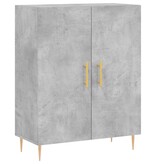 VidaXL Dressoir 69,5x34x90 cm bewerkt hout betongrijs